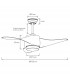 Ventilador de Techo BRUSSELS APP DC 18W 1800Lm 3 Aspas CCT
