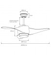Ventilador de Techo BRUSSELS APP DC 18W 1800Lm 3 Aspas CCT