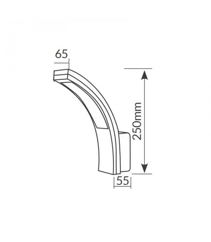 Aplique Exterior PADUM 15W 1100Lm IP54 Gris Antracita