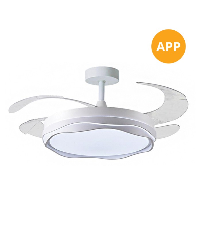 Ventilador de Techo CRETA APP DC 72W 6480Lm 4 Aspas CCT