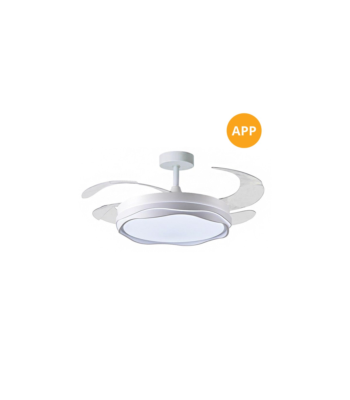 Ventilador de Techo CRETA APP DC 72W 6480Lm 4 Aspas CCT