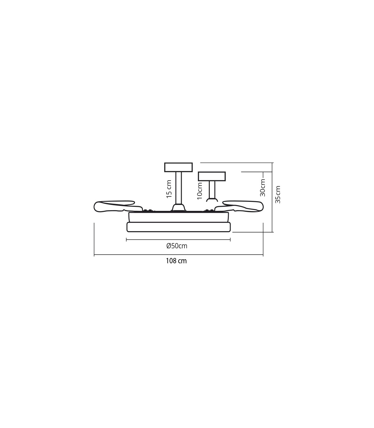 Ventilador de Techo BYBLOS APP DC 72W 6480Lm 4 Aspas CCT