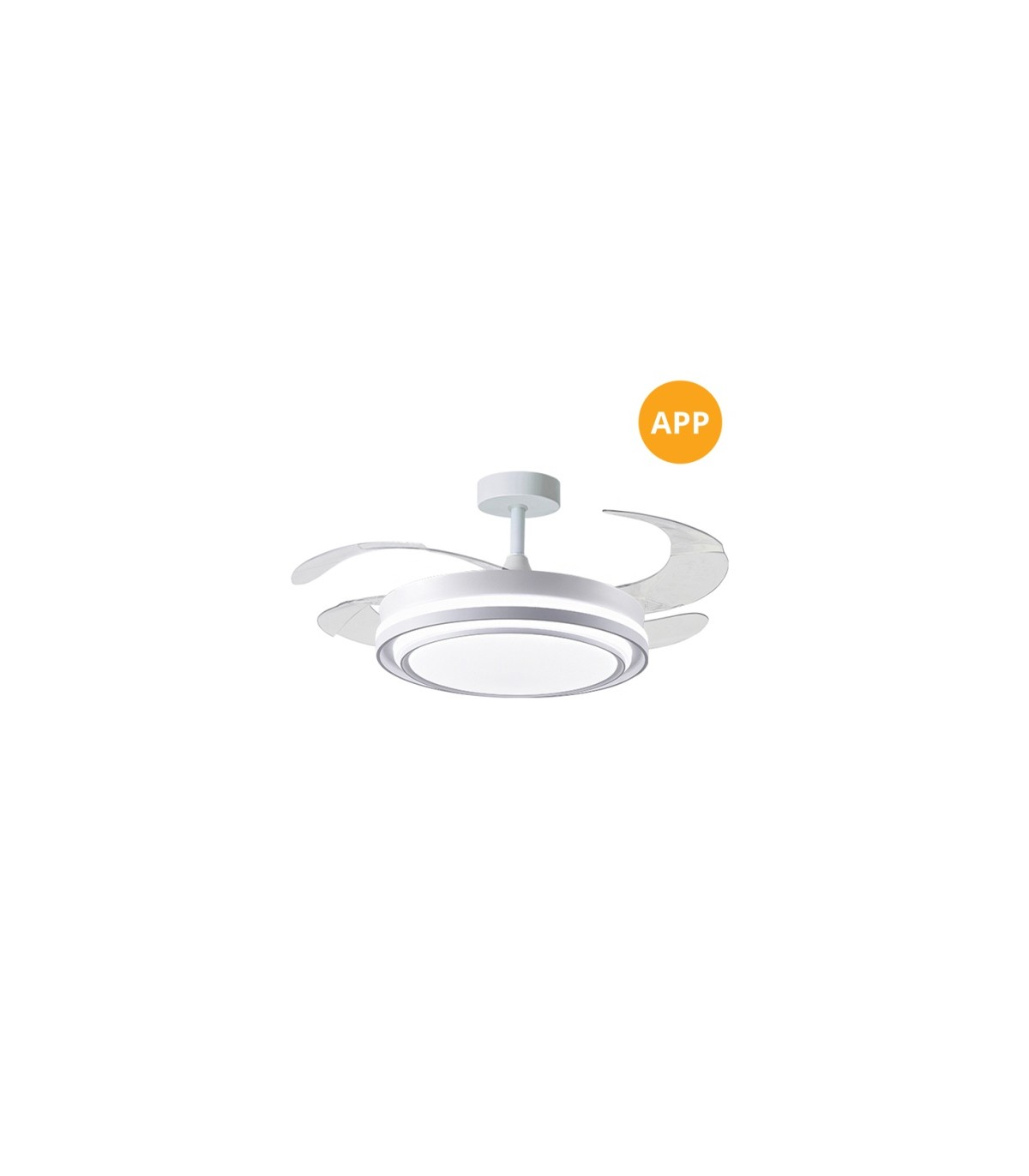 Ventilador de Techo BYBLOS APP DC 72W 6480Lm 4 Aspas CCT