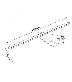 Aplique Pared Led BELLINI Negro 44Cm 4.5W 400Lm IP20