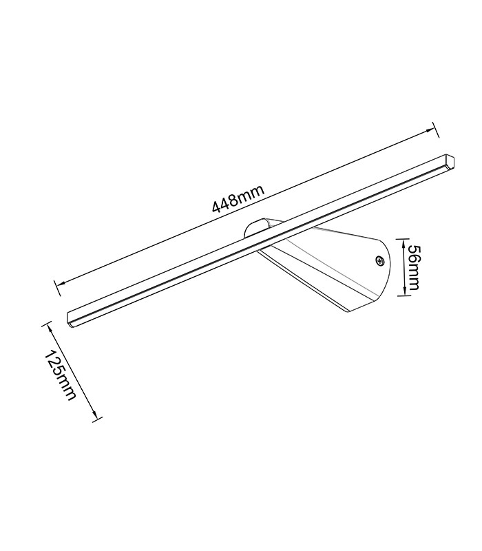 Aplique Pared Led BELLINI Negro 44Cm 4.5W 400Lm IP20