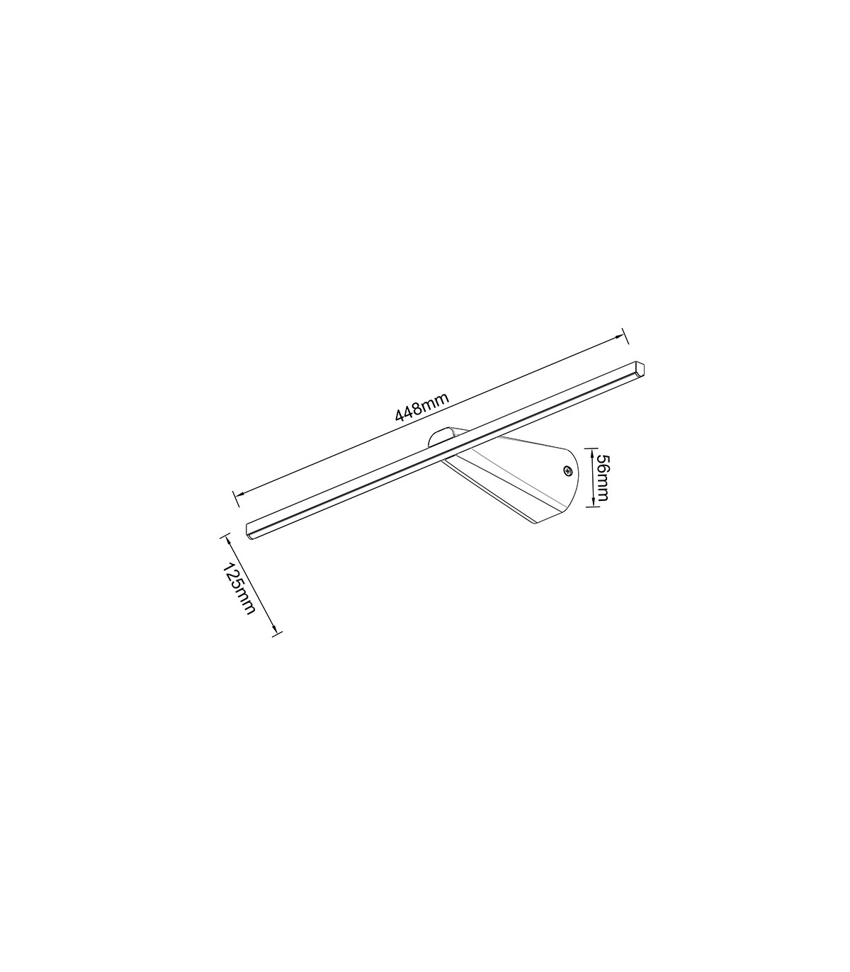 Aplique Pared Led BELLINI Negro 44Cm 4.5W 400Lm IP20