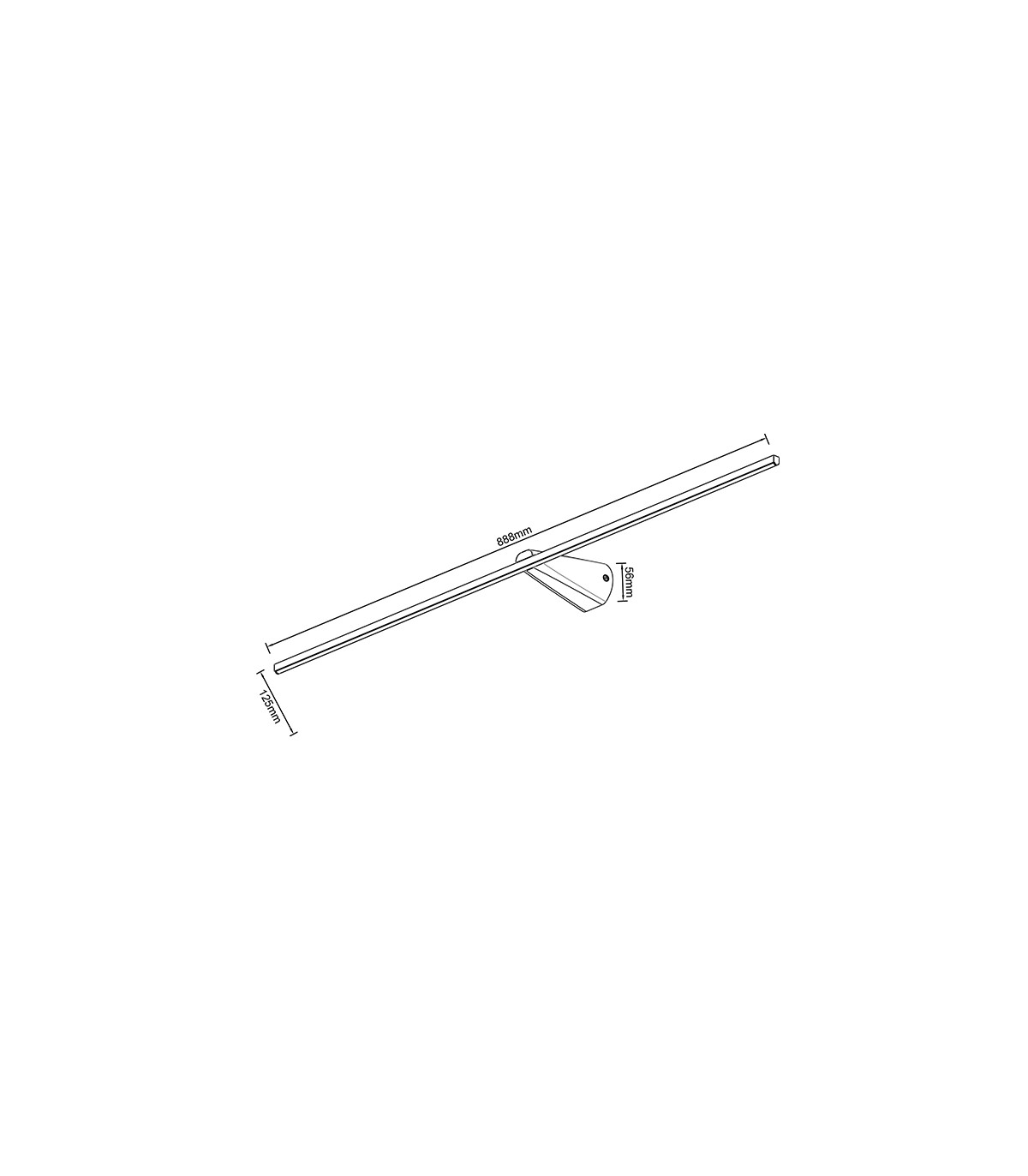 Aplique Pared Led BELLINI Blanco 88Cm 8.5W 820Lm IP20