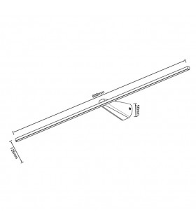 Aplique Pared Led BELLINI Negro 88Cm 8.5W 820Lm IP20