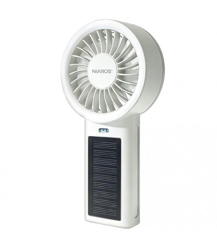 Mini ventilador de mano VAINIO USB/Solar recargable Blanco