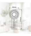 Mini ventilador de mano VAINIO USB/Solar recargable Negro
