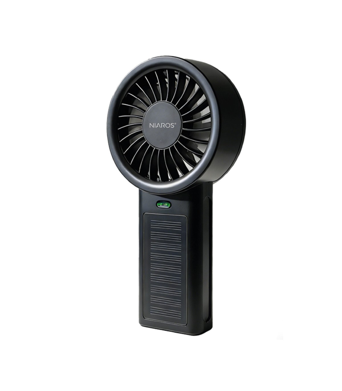 Mini ventilador de mano VAINIO USB/Solar recargable Negro