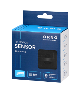 Detector Movimiento ORNO Empotrable Pared 9m IP20 Negro