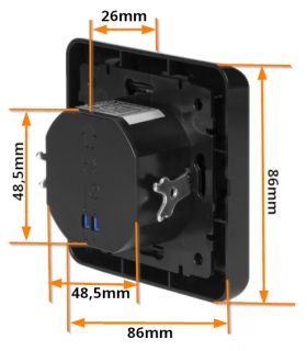Detector Movimiento ORNO Empotrable Pared 9m IP20 Negro
