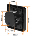 Detector Movimiento ORNO Empotrable Pared 9m IP20 Negro