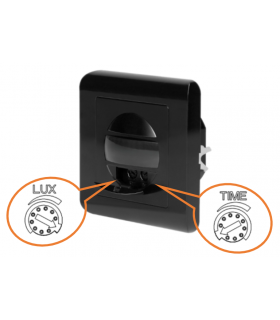 Detector Movimiento ORNO Empotrable Pared 9m IP20 Negro
