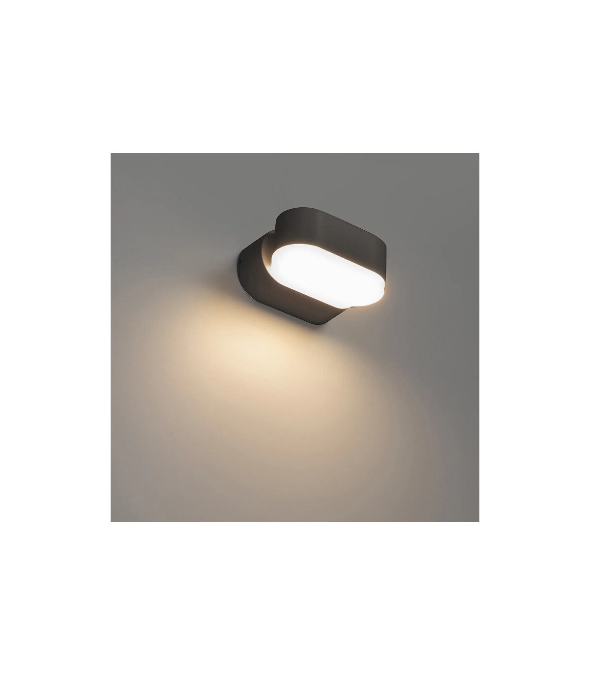 Aplique de Pared Led JUNY Antracita 7W 820Lm IP54 CCT