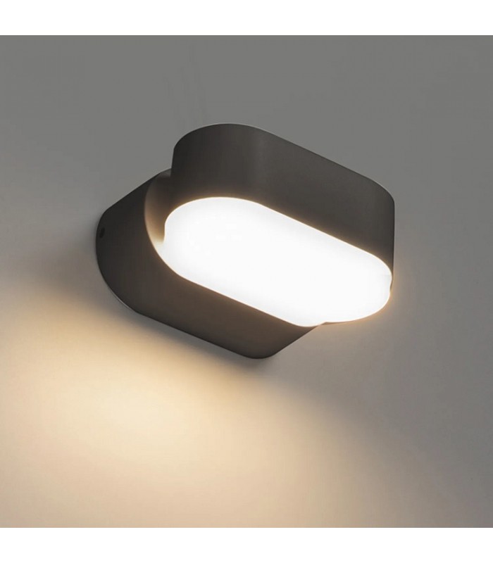 Aplique de Pared Led JUNY Antracita 7W 820Lm IP54 CCT