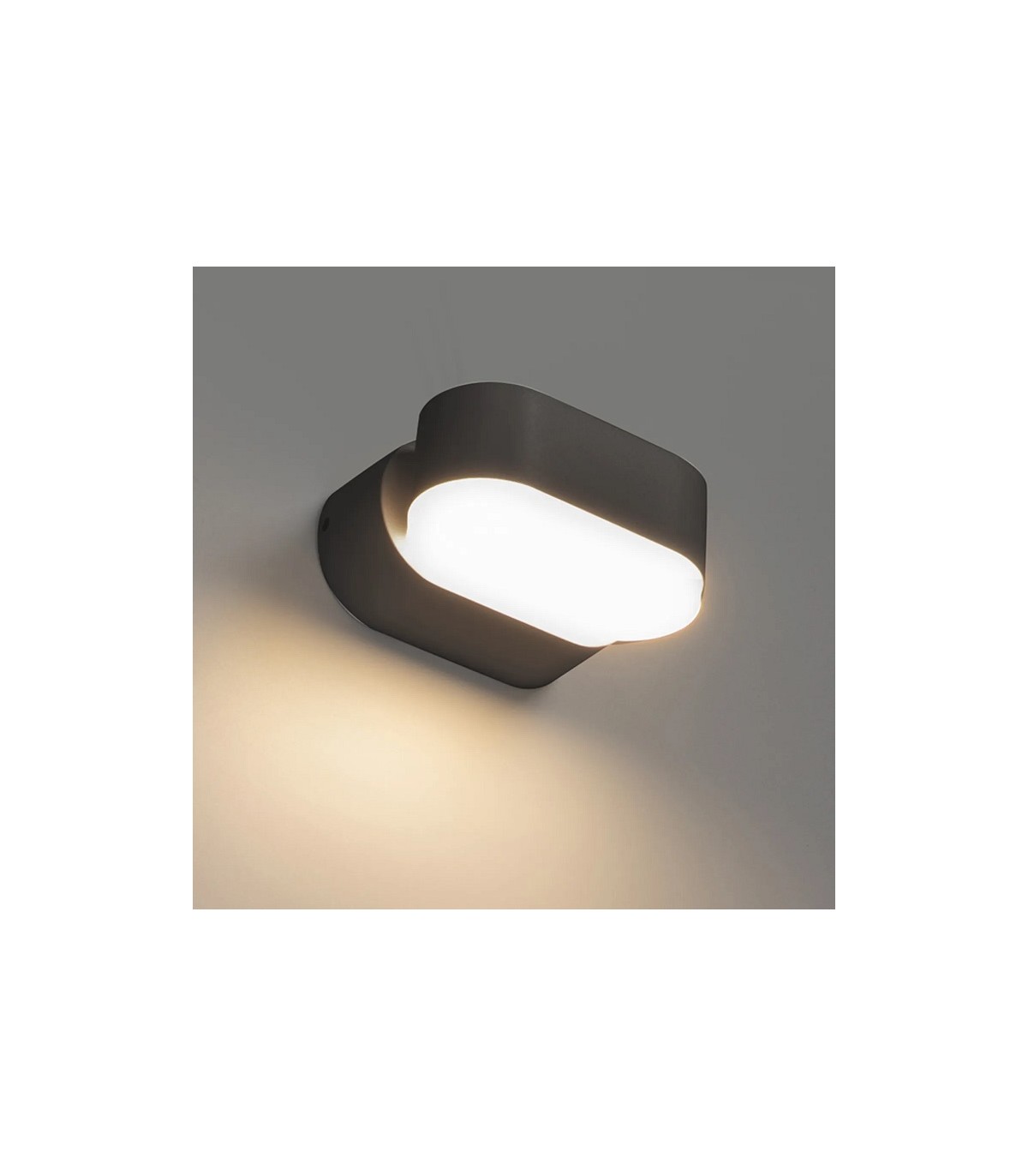 Aplique de Pared Led JUNY Antracita 7W 820Lm IP54 CCT