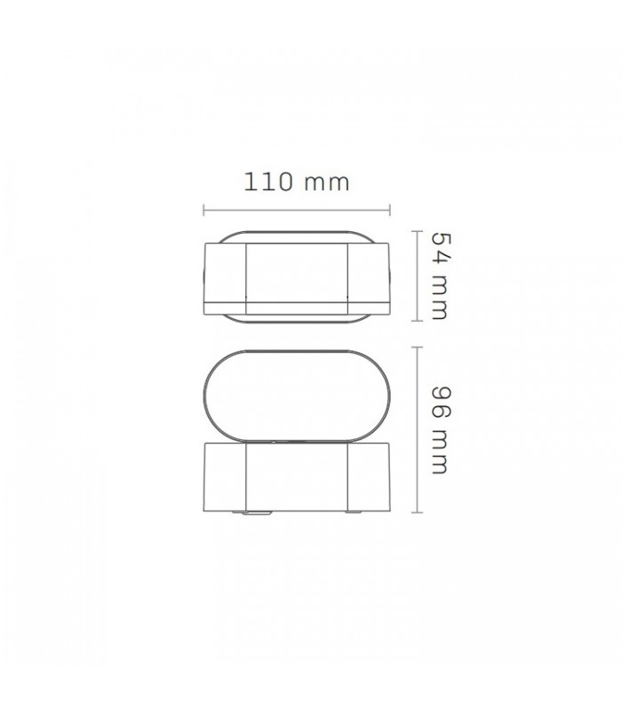 Aplique de Pared Led JUNY Blanco 7W 820Lm IP54 CCT