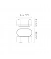 Aplique de Pared Led JUNY Blanco 7W 820Lm IP54 CCT