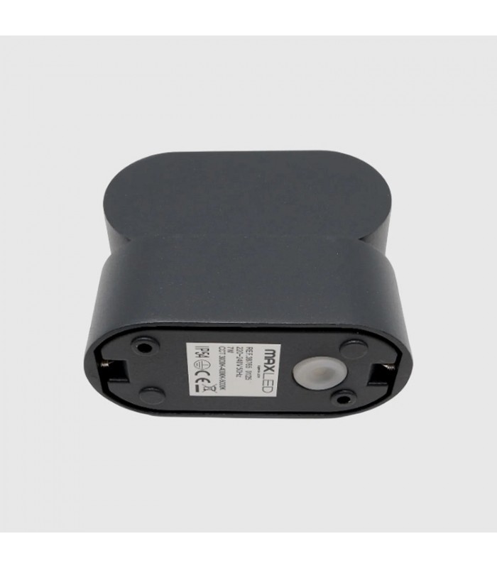Aplique de Pared Led JUNY Antracita 7W 820Lm IP54 CCT