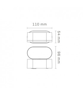 Aplique de Pared Led JUNY Antracita 7W 820Lm IP54 CCT