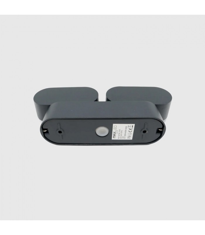 Aplique de Pared Led JUNY Antracita 2x6W 1630Lm IP54 CCT