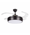 Ventilador Simun DC 72W 6480LM 4 Aspas Marrón Rústico CCT