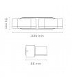 Aplique de Pared Led JUNY Antracita 2x6W 1630Lm IP54 CCT