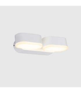 Aplique de Pared Led JUNY Blanco 2x6W 1630Lm IP54 CCT