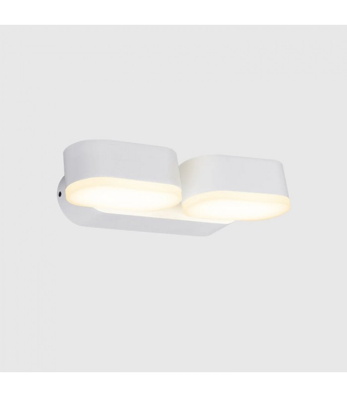 Aplique de Pared Led JUNY Blanco 2x6W 1630Lm IP54 CCT
