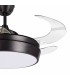Ventilador LED SIMUN 36W 3.240Lm Marrón Rústico 4 Aspas transparentes plegables