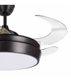 Ventilador LED SIMUN 36W 3.240Lm Marrón Rústico 4 Aspas transparentes plegables