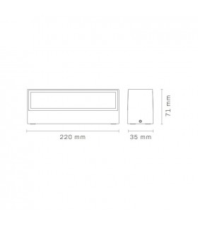 Aplique de Pared Led MERU Blanco 12W 1000Lm IP65 CCT