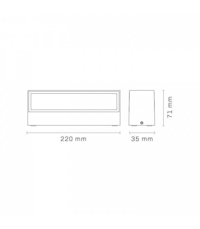 Aplique de Pared Led MERU Óxido Corten 12W 1000Lm IP65 CCT