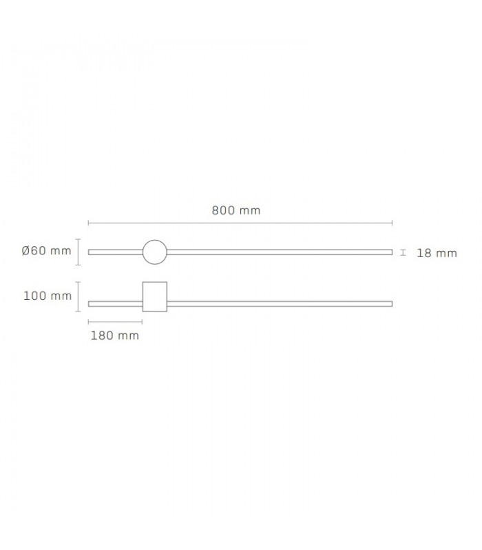 Aplique Pared PALIKO Negro 13W 780Lm IP20