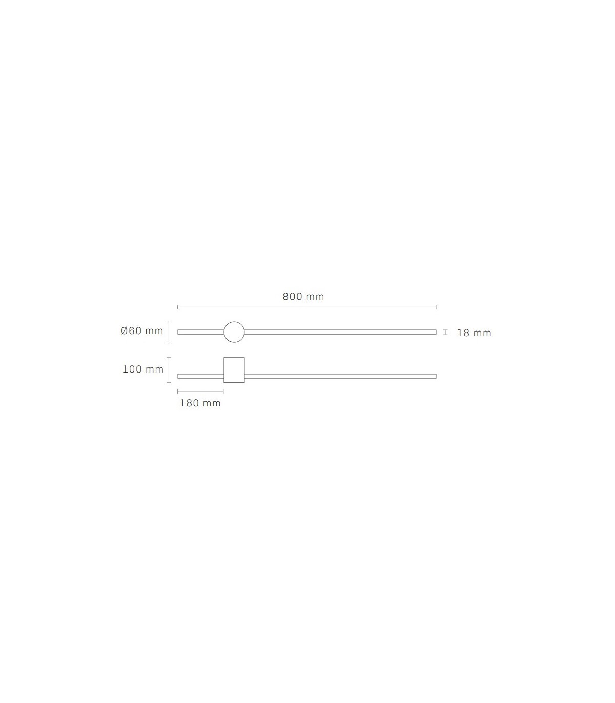 Aplique Pared PALIKO Negro 13W 780Lm IP20