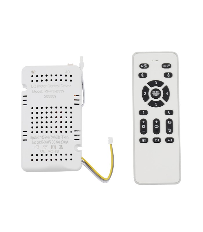 Controlador + Mando Ventilador DC ECO Dimmable Universal