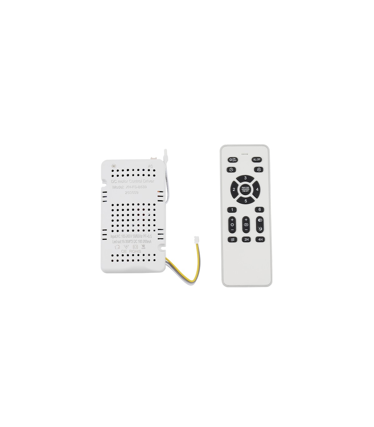 Controlador + Mando Ventilador DC ECO Dimmable Universal