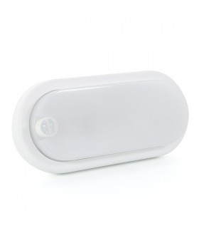 Aplique Ovalado Led SPHERE 12W 960LM IP54 Con Detector De Presencia