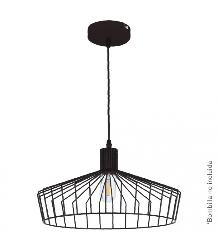 Lámpara Colgante BAMIL 1xE27 Negro