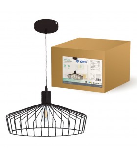Lámpara Colgante BAMIL 1xE27 Negro
