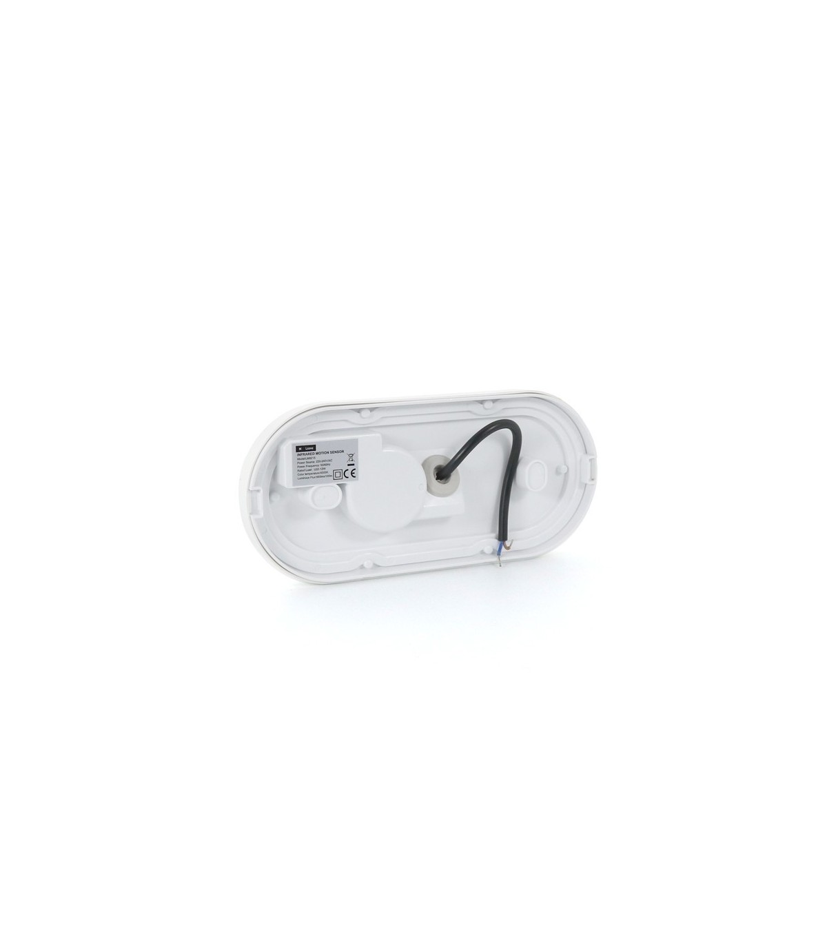 Aplique Ovalado PIR LED 12W 960Lm 120º IP54 Con detector de presencia