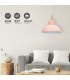 Lámpara Colgante SOMPARA 1xE27 Rosa