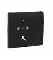 Tapa Base Schuko con Protección Negro Mate APOLO 5000