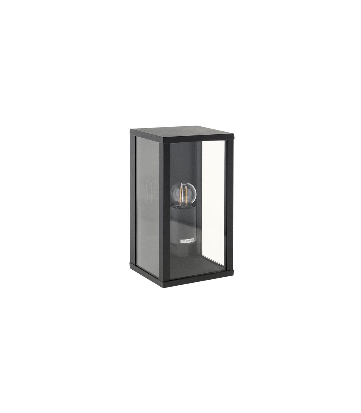 Aplique Pared NOZELO 1xE27 Gris Oscuro IP44