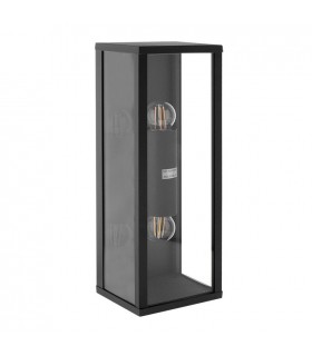 Aplique Pared NOZELO 2xE27 Gris Oscuro IP44