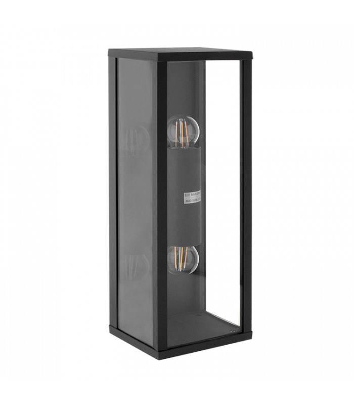 Aplique Pared NOZELO 2xE27 Gris Oscuro IP44