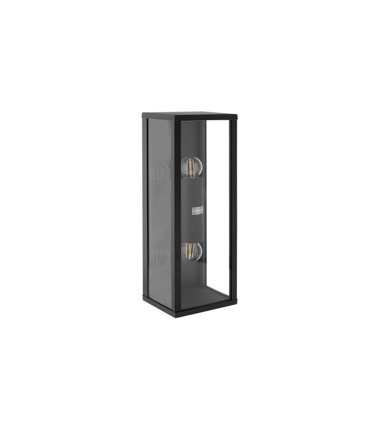 Aplique Pared NOZELO 2xE27 Gris Oscuro IP44
