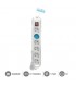 Base Múltiple 6T + Interruptor 3x1mm 1.5M Blanco